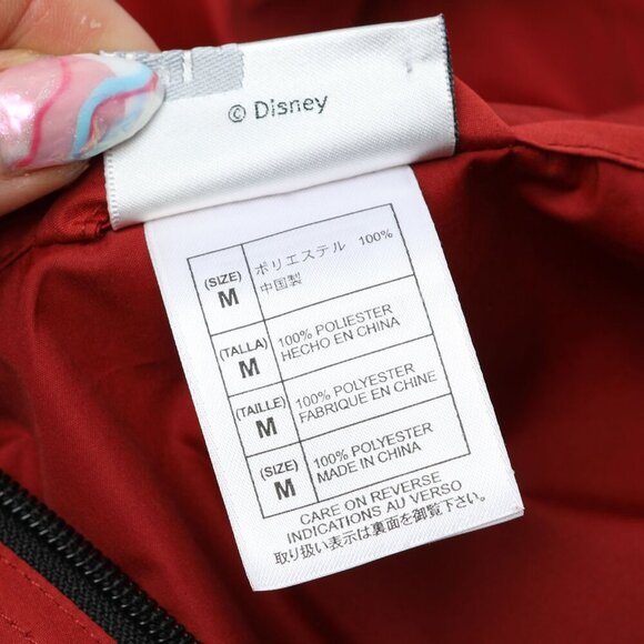 Vintage Walt Disney World Red Windbreaker Jacket Disney Parks Retro Mickey Mouse - Picture 7 of 14